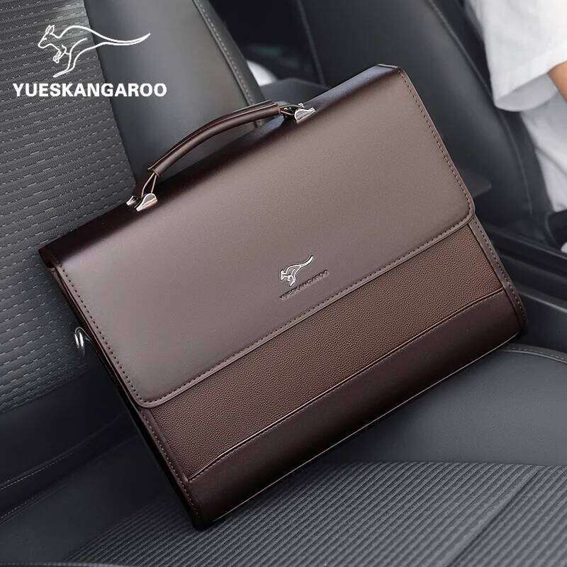 Leather Executives Briefcases For Men Designer Business Tote Wallet Handbag Shoulder Ipad Square Side Crossbody Bag Document