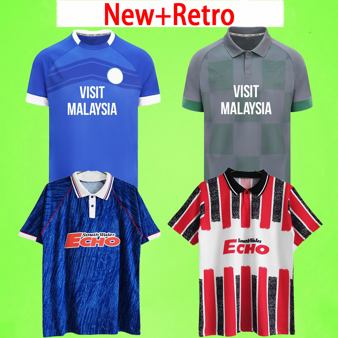 New + Retro 25 26 Cardiff RALLS Soccer Jerseys PHILOGENEP RINOMHOTA COLWILL Home away Football Shirts RATCLIFFE O'DOWDA 1990 1993 1994 Uniforms camisetas de futbol DG