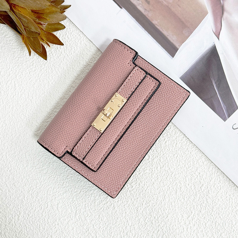 Free Shipping 2025 New Designer Bag Women's Solid Color High-end Card Bag Compact Large Capacity Multi Slot Wallet Exquisite And Practical Zero W