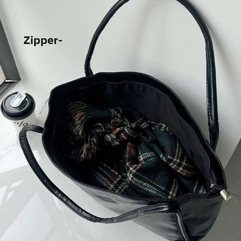 Wholesale New Fashion Tote Solid PU Large Capacity Women's Shopping Travel Handbag Shoulder Bag