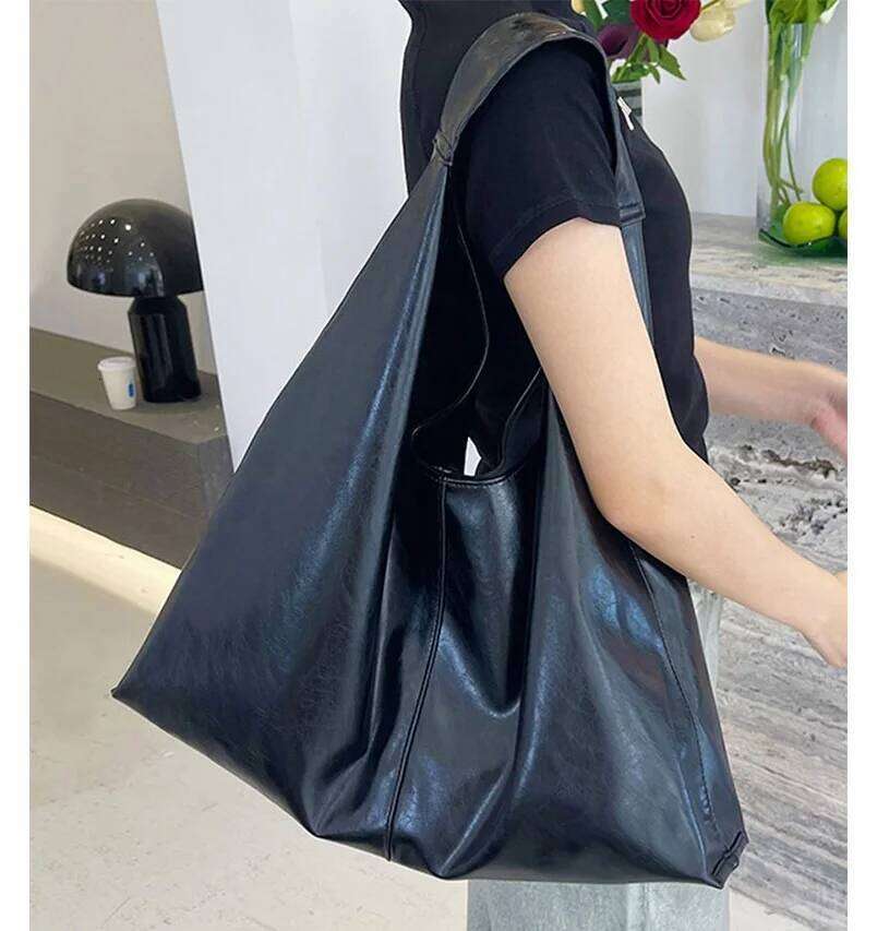 Fashion Sier Women shoulder Large brand design ladies Hobos handbags PU Leather Big Totes Commuting female Armpit bag bols