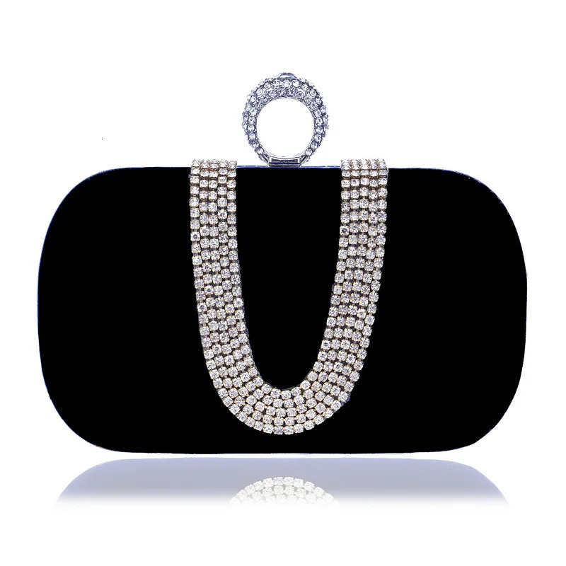 Women Evening Bags Diamond Clutch bag Party Diamonds Lady black Red Chain Shoulder bag Handbags for Purse 250606