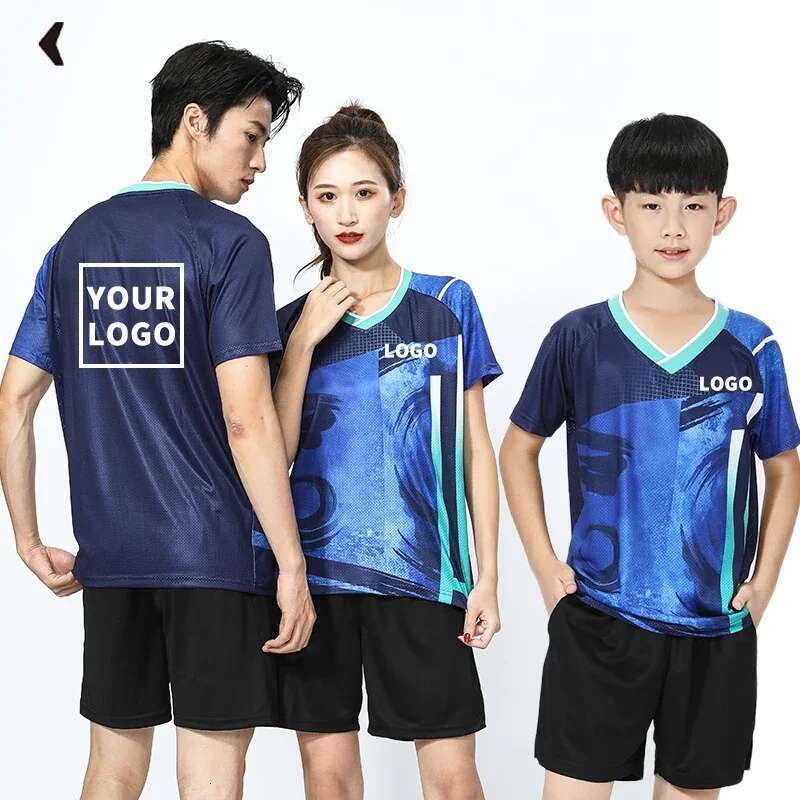 Fashion Men's Sportswear T-Shirt Outdoor Badminton Table Tennis Training Clothes Summer Short-Sleeved Loose Tops GJ247