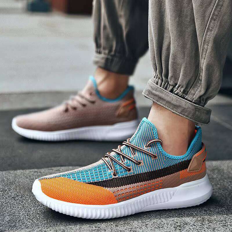 Cold Sticky Flying Woven Fashion Trendy Sneakers Men's Comfortable Casual Sport Shoes