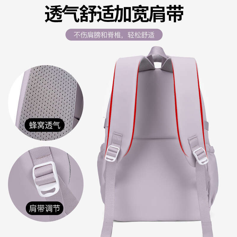 New High-Quality Dirt-Resistant Backpack Girls, Middle Students, Stylish Design, Ins Style, High School And College Backpack, Double Shoulder Bag For 