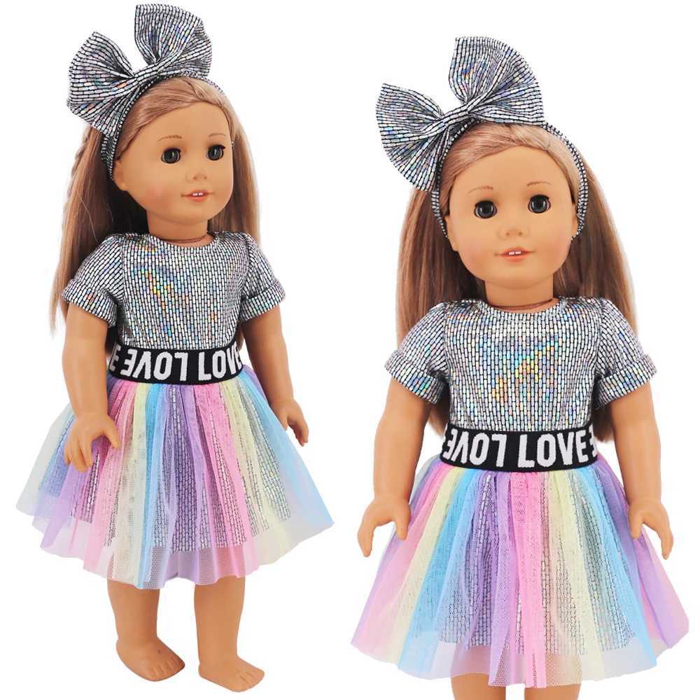 Kawaii Doll Dress Clothing Accessories For 43cm Born Baby Doll 18 Inch American Doll Girls Toys zapfs Birthday Christmas Gift W250610