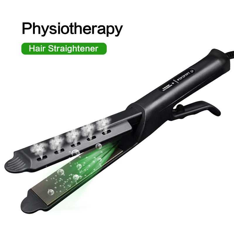 Hair straightener with steam function Electric LCD back Hot Sale steam dry flat iron professional hair straightener W250610