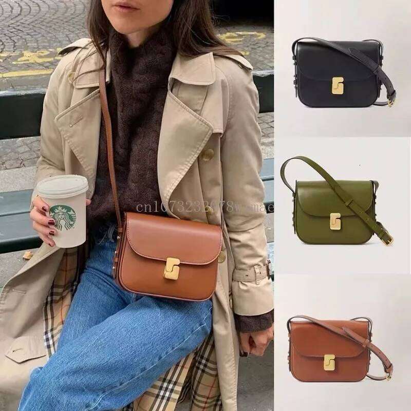 Genuine Leather Shoulder For Women Female Designer Classic Crossbody Square Bags Commuting Bag