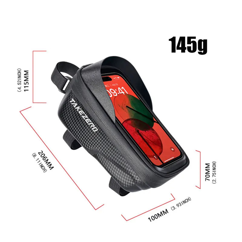 TAKEZERO A2 Mountain Bicycle Bag - Hard Shell EVA Front Bar Bag for Road Bikes Mobile Phone Handlebar Bag - Cycling Equipment 250610