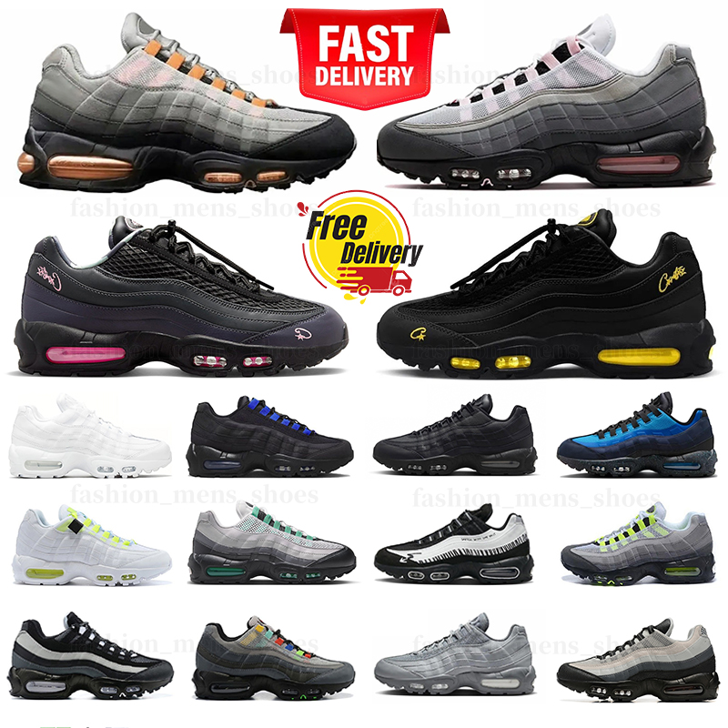 Free shipping 95 95s Running Shoes Gunsmoke Big Bubble Bright Mandarin Pink Foam Triple Black White C X Tour Yellow Aegean Storm Sequoia Neon Sports Sneakers