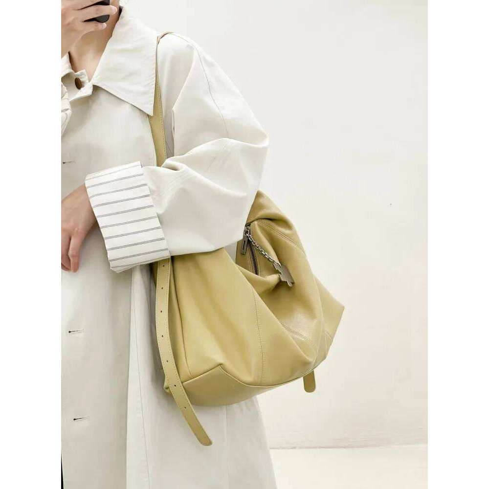 Office Retro New Women Designer Solid Color Genuine Single Shoulder Bag Soft Leather Handbag Tote Casual Crossbody Bags 2025/06/10