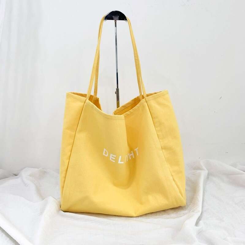 Lazy Style INS Korean Version Canvas for Women Large Capacity Fashion Tote 2020 New Printed Shoulder Shopping Bag