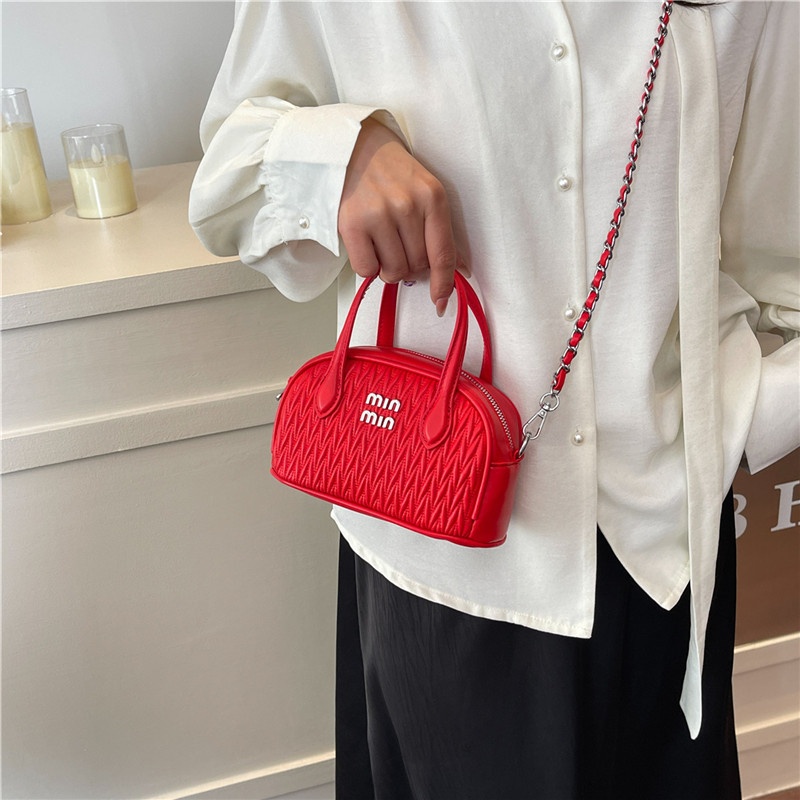 2025 Free Shipping Women's Designer Luxury Fashion New Wrinkle Fashion Small Square Bag Single Shoulder Crossbody Bag black
