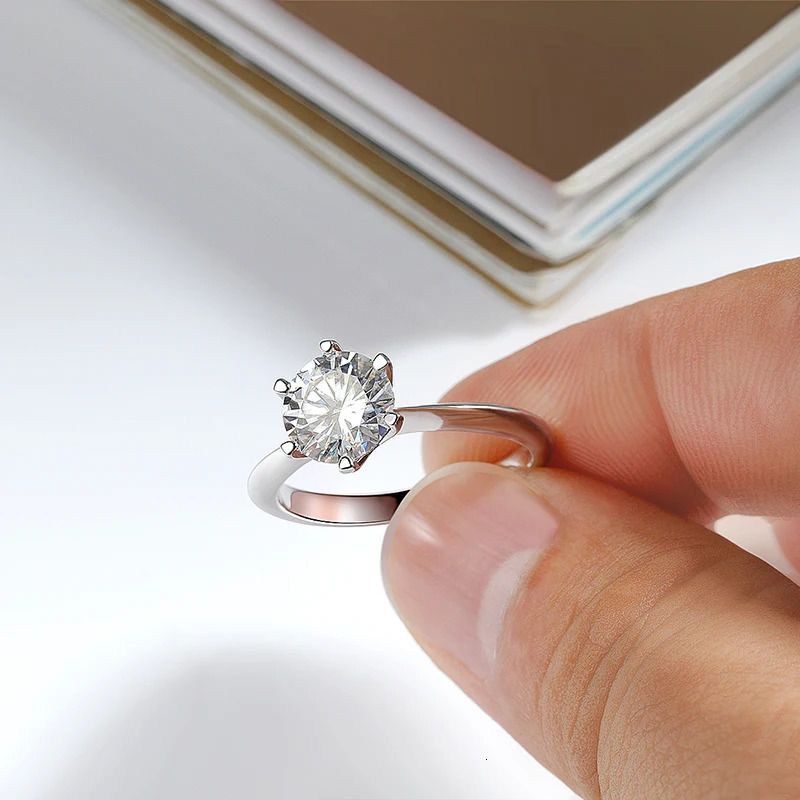 Smyoue GRA Certified 1-5CT Ring VVS1 Lab Diamond Solitaire Ring for Women Engagement Promise Wedding Band Jewelry 250610