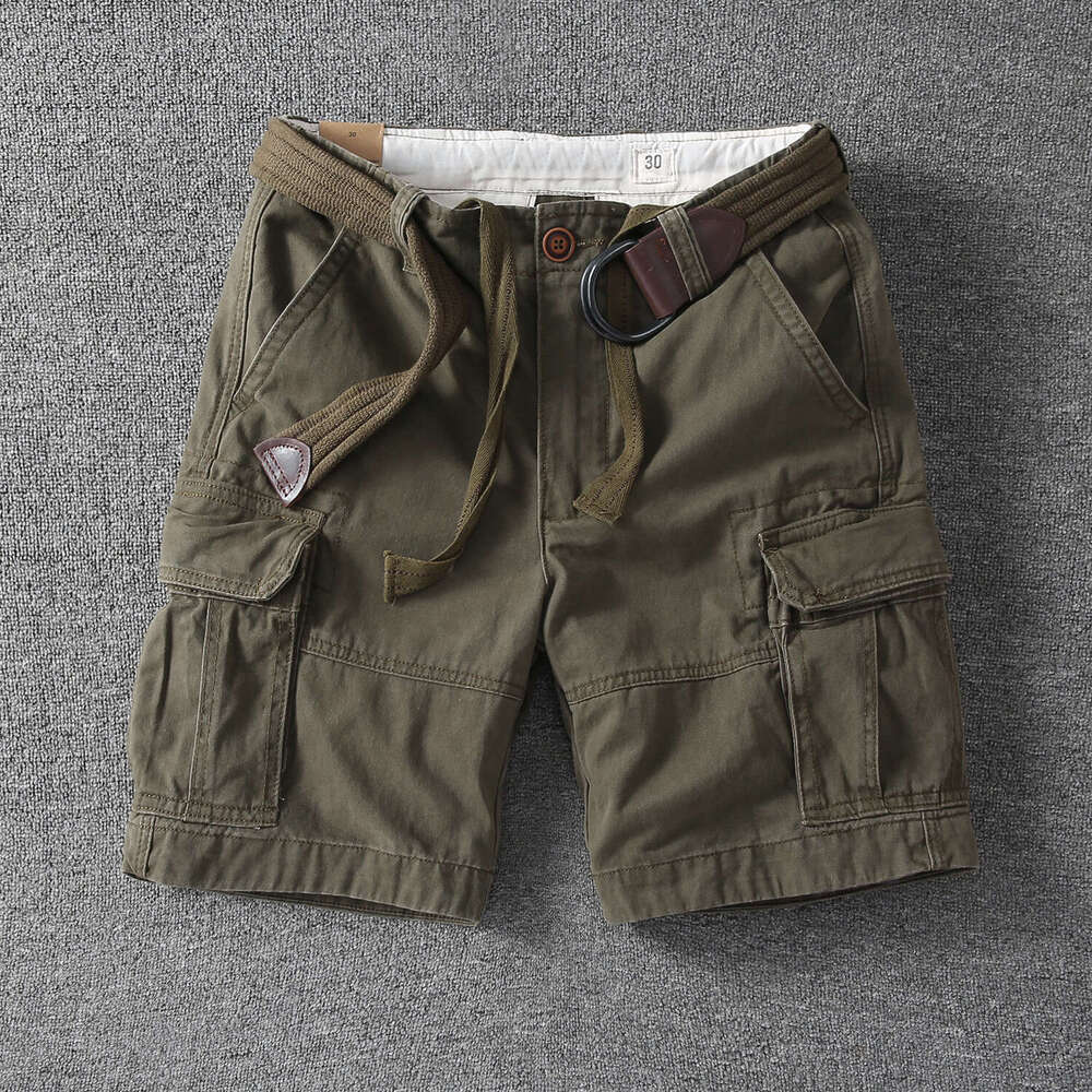 Camouflage Cargo Shorts Men Summer New Style Handsome Five-Point Straight Casual Mid-Length Pants B5