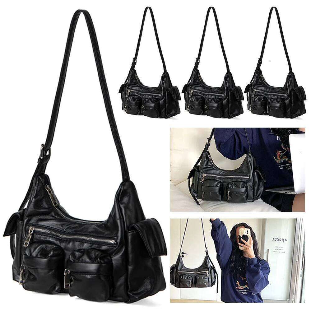 Women Leather Tote Handbag Large Capacity PU Satchel Sling Versatile Top Handle Crossbody Hobo Bag Girl Stylish Purse