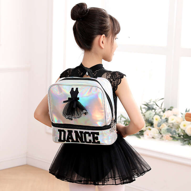 Children's Fashion Laser Backpack Ballet Latin Storage Girls' Dance Bag