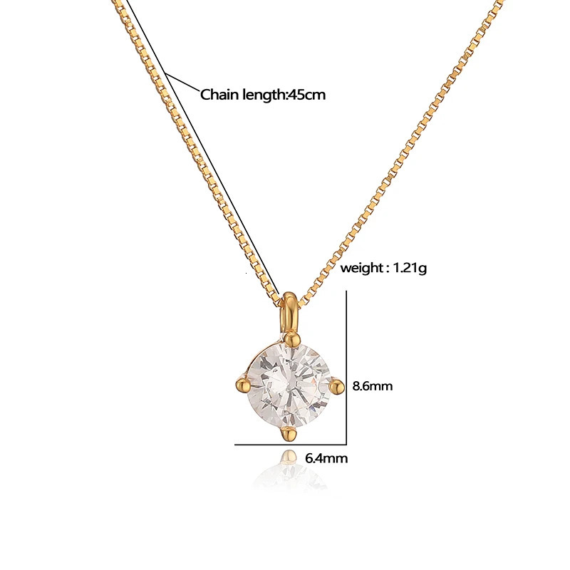 S925 Sterling sliver Gold Plated Necklace Versatile Single Sparkling Zircon Clavicle Chain for Women Wedding Jewelry 250609
