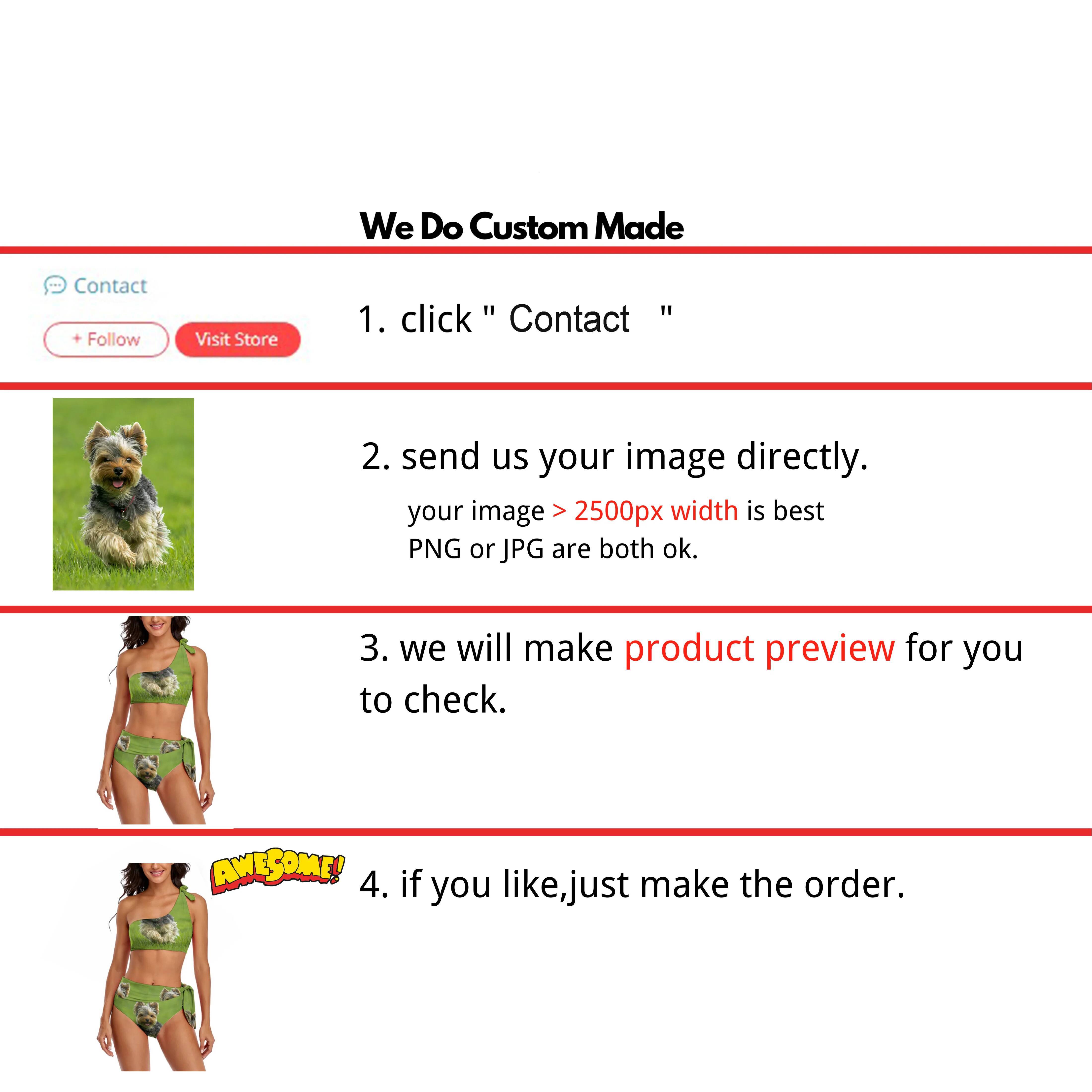 Image Made Bikini Swimsuit Custom Design Your Own Swimwear Customized Beach 2 Piece Bathing Suit