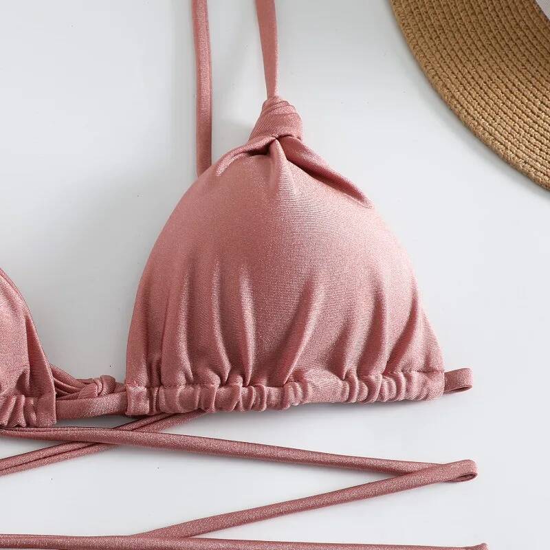 Sexy Bikini 2024 Women's Swimsuit Female Bandage Bikinis Set Push up Swimming for Bathing Suit Women Swimsuits