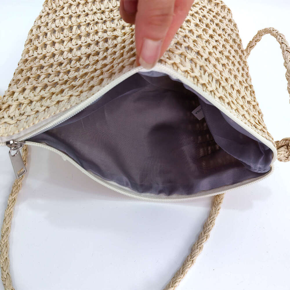 2024 Women's Shoulder Fashion Travel For Girls Commuting Daily Versatile Straw Bag 250531