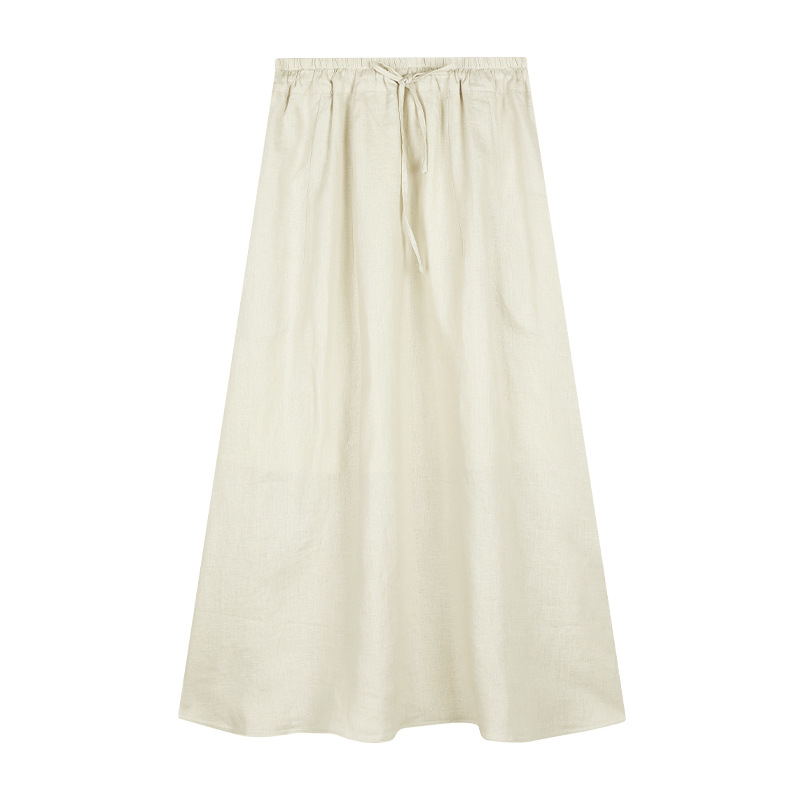 HH13110 Spring gentle skirt female 2025 new Korean style hip-covering slim elastic high waist