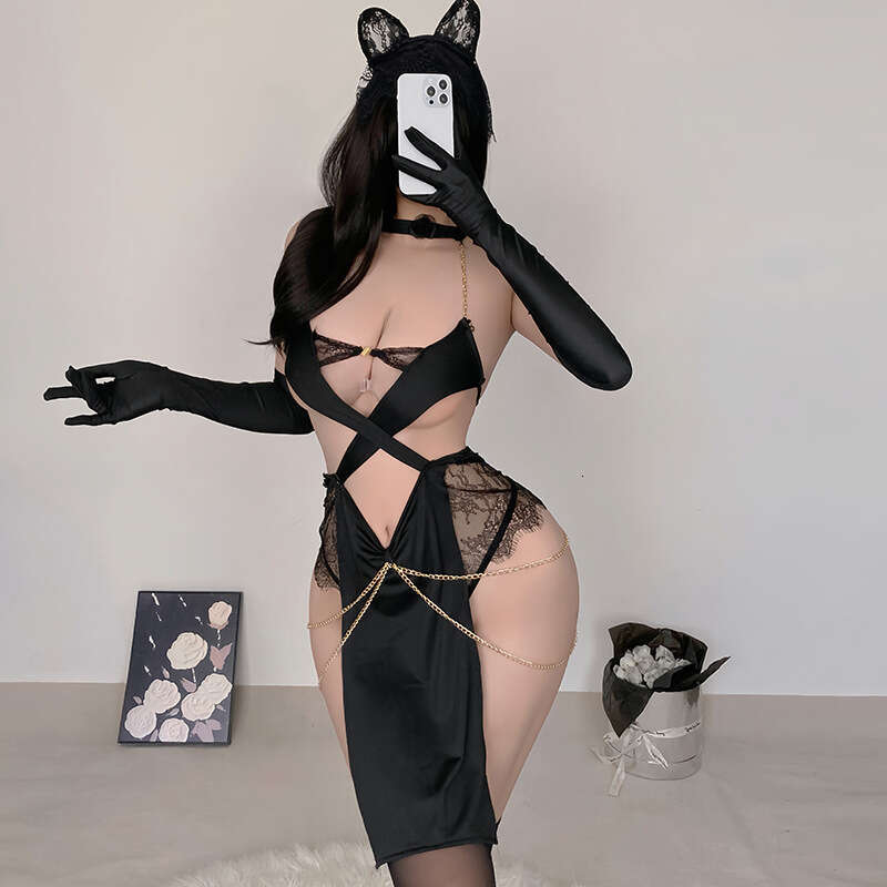 Spell Lingerie Porn Suits New Lingerie Egyptian Cat Women Sexy Hollow Out Clothes Pure Desire Style Pajamas Qqny Chain Uniform Temptation Qq Sexy Ling