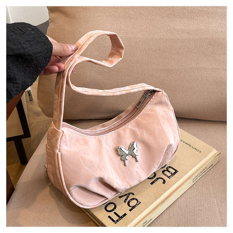 Pleated Shoulder New Niche Design Versatile Ins Underarm Trending Korean Style Women's Bag This Year
