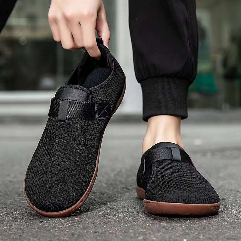 High Quality Wide Toe Casual Shoes Lightweight Breathable Large Size Men's Fiess Sneakers