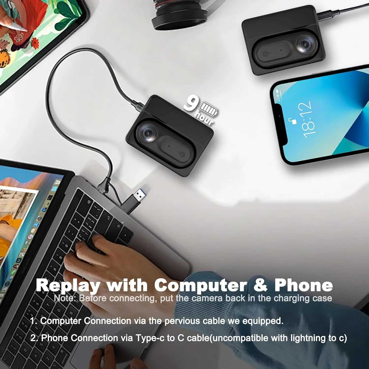 Upgraded Waterproof Big Battery 1080P 64GB Small Hot selling WiFi video portable thumb pocket action sports mini camera R250610