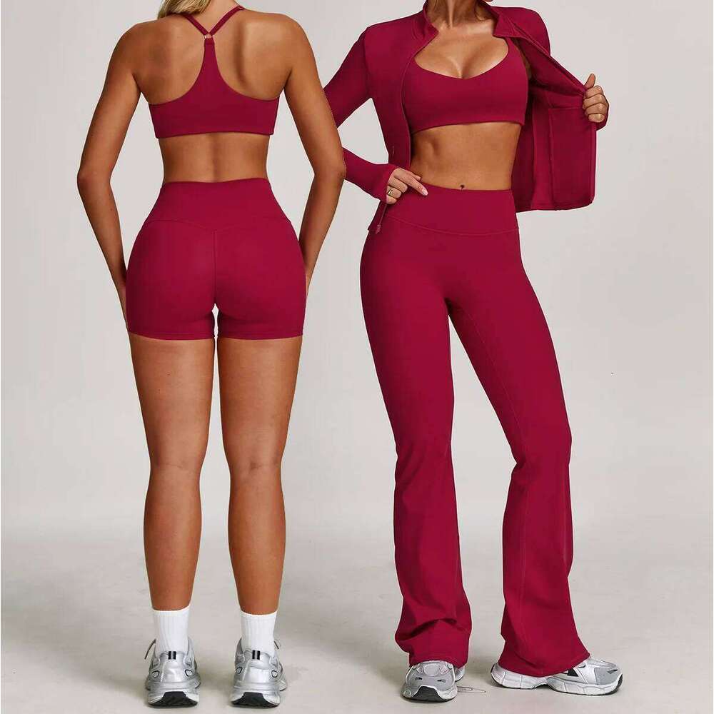 2/3PCS Yoga Suit Women Quick-Drying Gym Set Fiess Tracksuit Running Workout Long Sleeve Sports jacket shorts suit