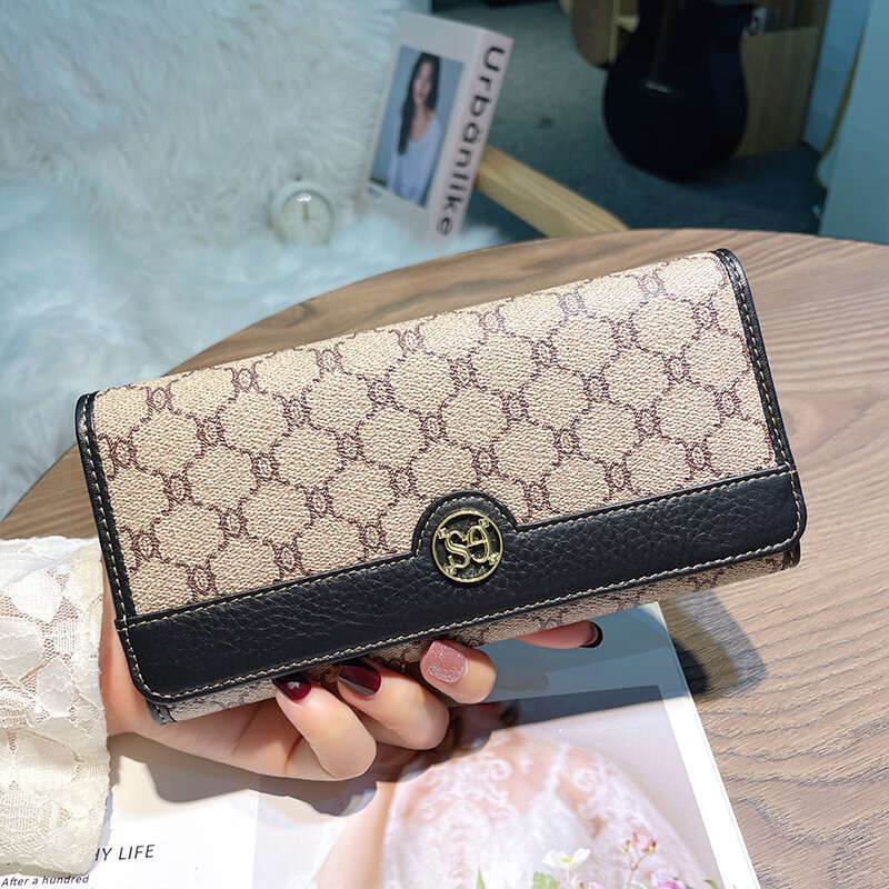 New Fashion Long Style Genuine Leather Multi-Card Slot Card Holder Women's Wallet