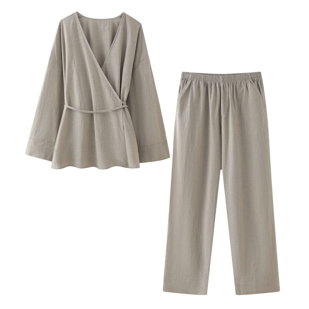 Spring New Style Textured Double Collar Kimono-Style Outerwear27743pants27431 B5