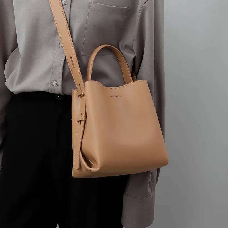 Designer Bucket Genuine Leather Crossbody Shoulder Bags for Women Sling Purses and Handbags Female Tote Bag Bolsa