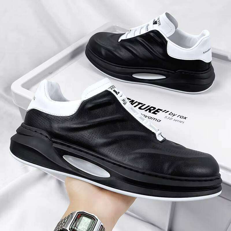 Fashion New Versatile Breathable Leather Casual Men's Sports Shoes Sneakers