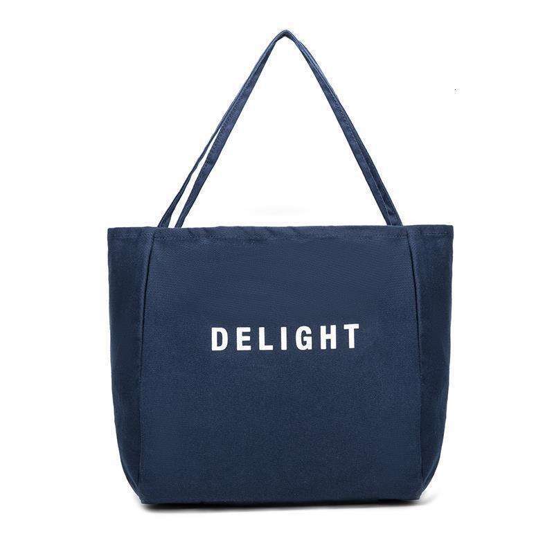 () Large Capacity Alphabet Canvas Bag Candy Color
