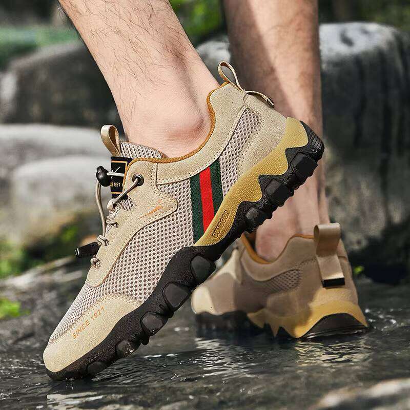 Outdoor Running Hot-sale for Men Breathable Mesh Mountain Anti Slip Water Hiking Climbing Shoes