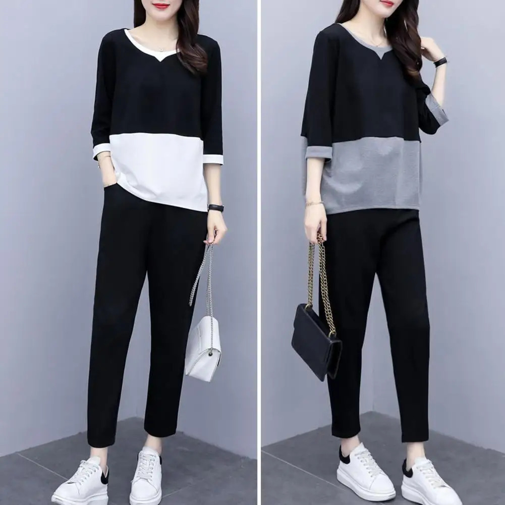 Spring Summer Two-Piece Set Women Korean Loose Large Size Tracksuit Female Clothing Casual Ladie Pant Suit Outfit 250609