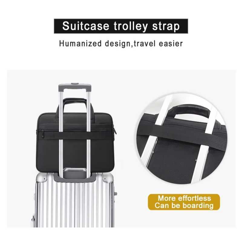 Business mens briefcase canvas waterproof large capacity 15.6 inch 17 inches laptop bag work business bag office messenger bag W250610