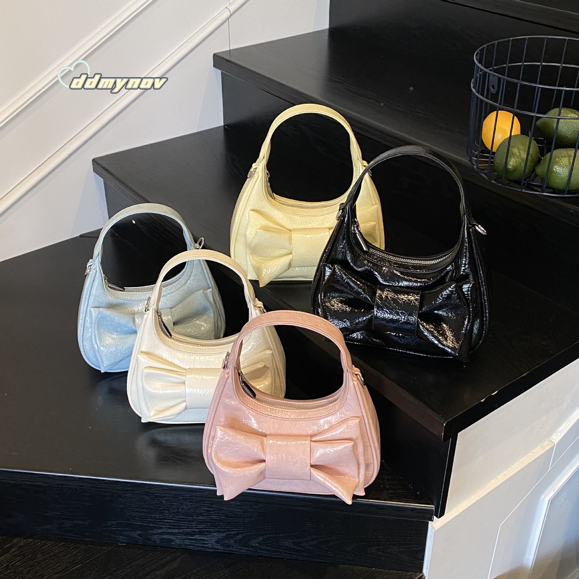 Bowknot for Women 25 New Niche Handbag High-end Versatile Shoulder Crossbody Bag ddmynov