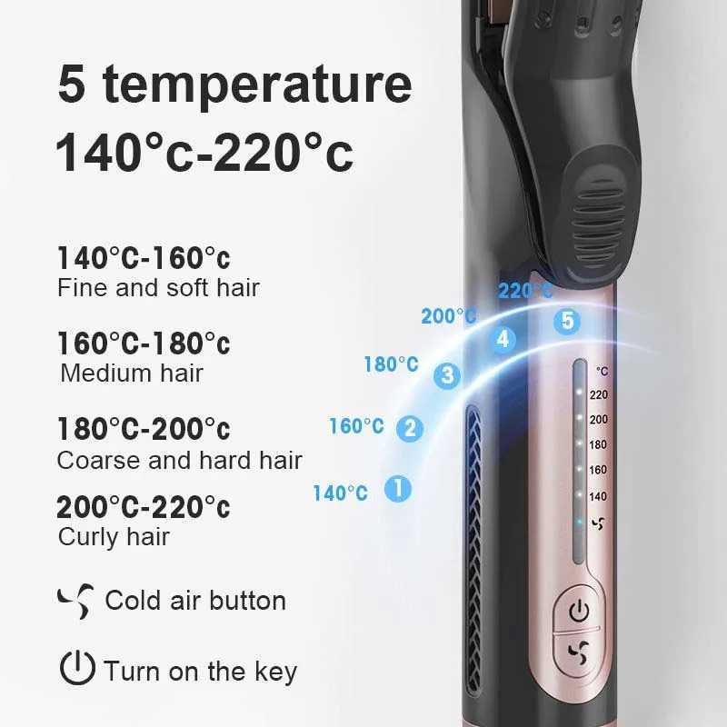 Cool Airflow Styler Hair Straightener And Curler 2 In 1 Ptc Fast Heat-Up Ionic Flat Iron Ceramic Hair Straightener And Curler W250610