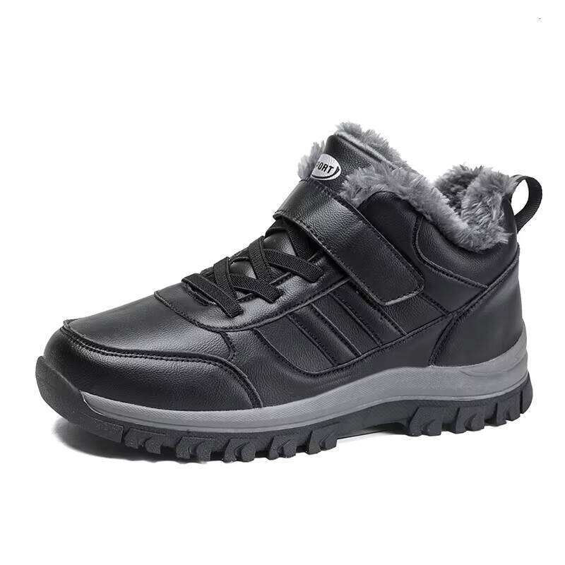 Couples Snow Wear-resistant Non-slip Outdoor Hiking Plus Veet Warm Cotton Shoes