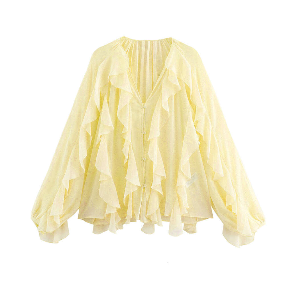 Spring New Style Layered Decor Solid Color Shirt4786063321 B5