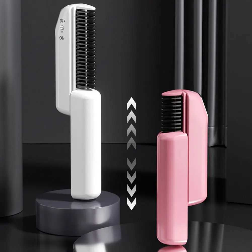 Anti Scald Electric Hair Straightening Comb Scalable Fast Heating Negative Ion Straightening Brush Smooth Comb Teeth 3 Modes W250610