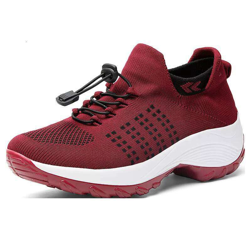 Hot Selling Women Low Top Socks with Lace-free Elastic Laces Walking Sneakers Big Casual Shoes Size Range 35-45