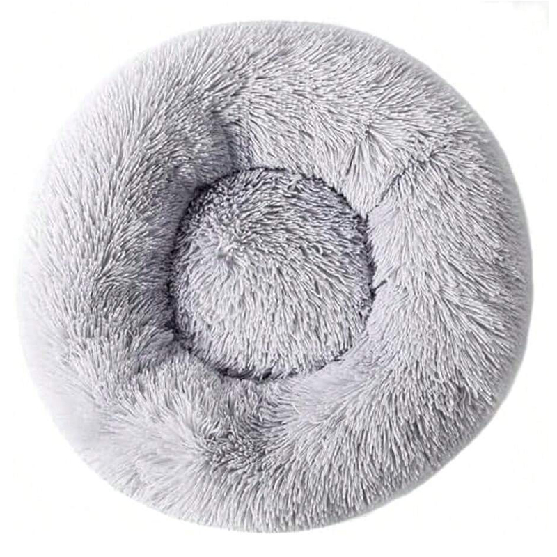 Luxurious Fluffy Round Animal Crib: Cozy Sleeping Space Featuring Hypoallergenic Faux Fur Cover