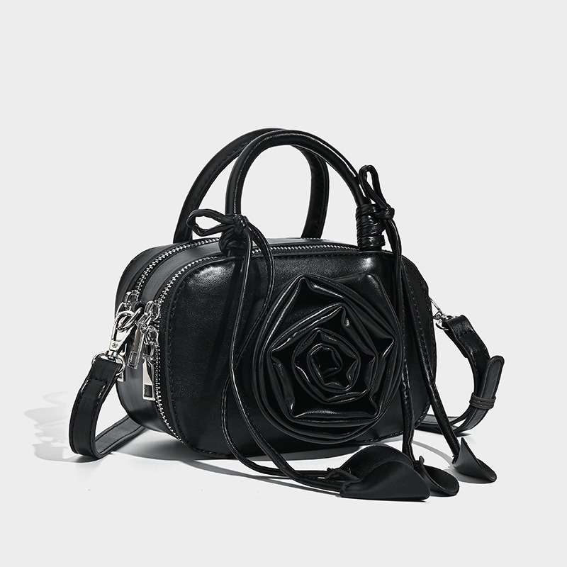 Free Shipping New Designer Bag For 2025 Niche Luxury Wallet Design Rose Flower Handbag High-end Socialite Style Single Shoulder Small Square Bag