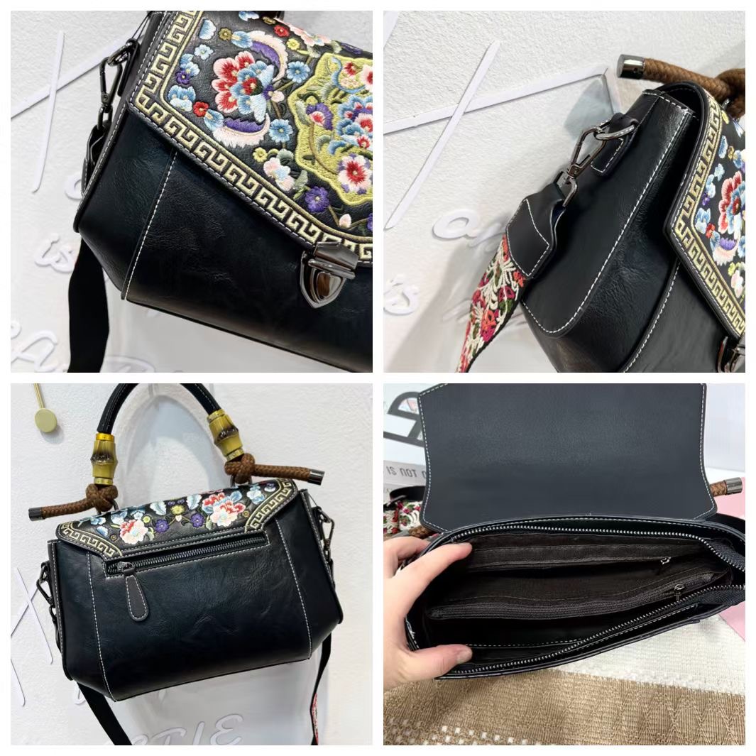 RH8773 Chinese Floral - Embroidered Handbags designer bag Support customization
