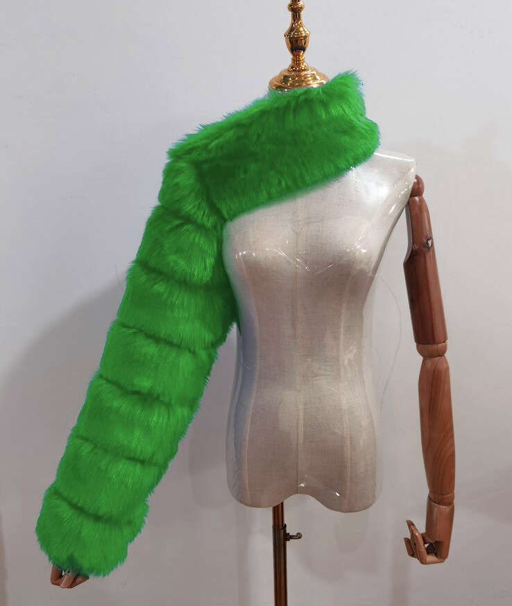 2023 New Autumn Winter Women Faux Fur Long Sleeve Shawl Coat