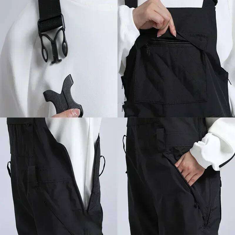 Outdoor Windproof Skiing Pants 2025 Winter Snowboard Jumpsuit Overalls Women Warm Ski Clothing Men Snow Sport Waterproof Trouser